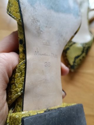 Bailarinas piel amarillas Massimo Dutti