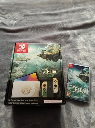 Nintendo Switch Oled  juego tarjeta sd y funda