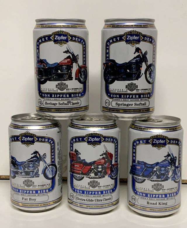 Lattine di birra vuote da collezione