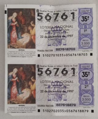 Decimos lotería Navidad Reyes