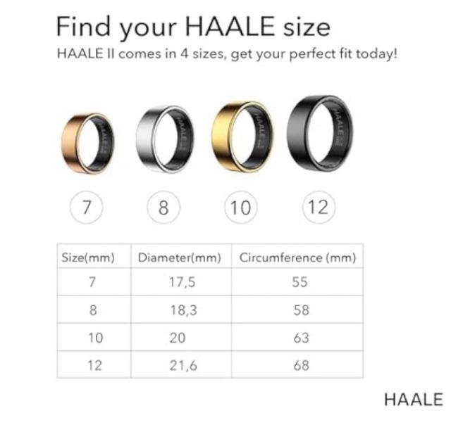 HAALE II Anillo Inteligente Android  iOS Bluetooth
