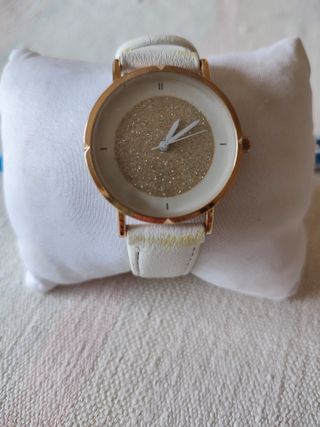 Reloj blanco y dorado LBVYR "brilli"