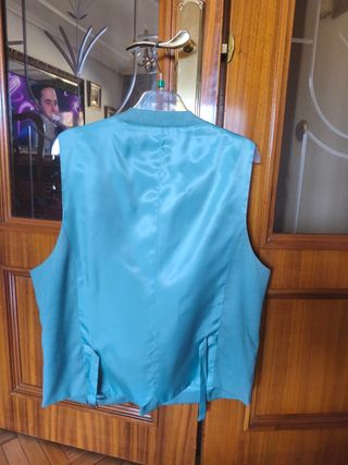 Chaleco boda traje verde