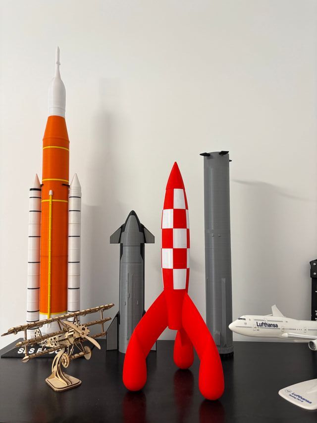 Razzo Tintin Moon 3D da 50 cm