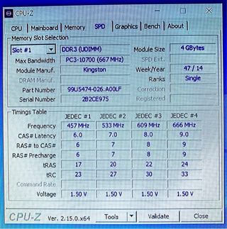Memoria RAM 4GB DDR3 1333MHz TESTEADA