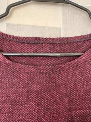 Vestito dritto bordeaux