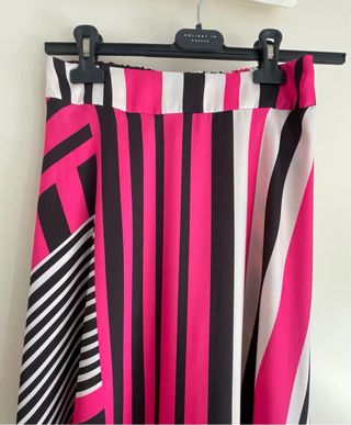 Gonna lunga a ruota geometrica in fodera tg.S