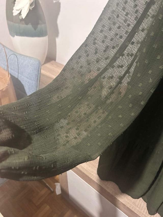 vestido verde de zara