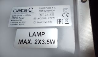 Campana extractora S-600 Plus X/L