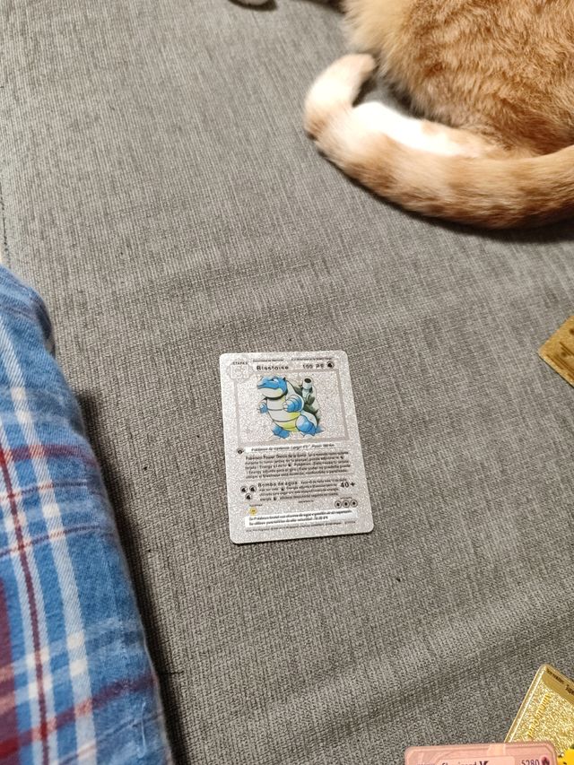 Carta pokemon Blastoise plateada1edicion