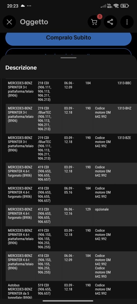 Valvola EGR Mercedes G Sprinter Viano 