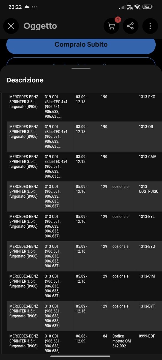 Valvola EGR Mercedes G Sprinter Viano 