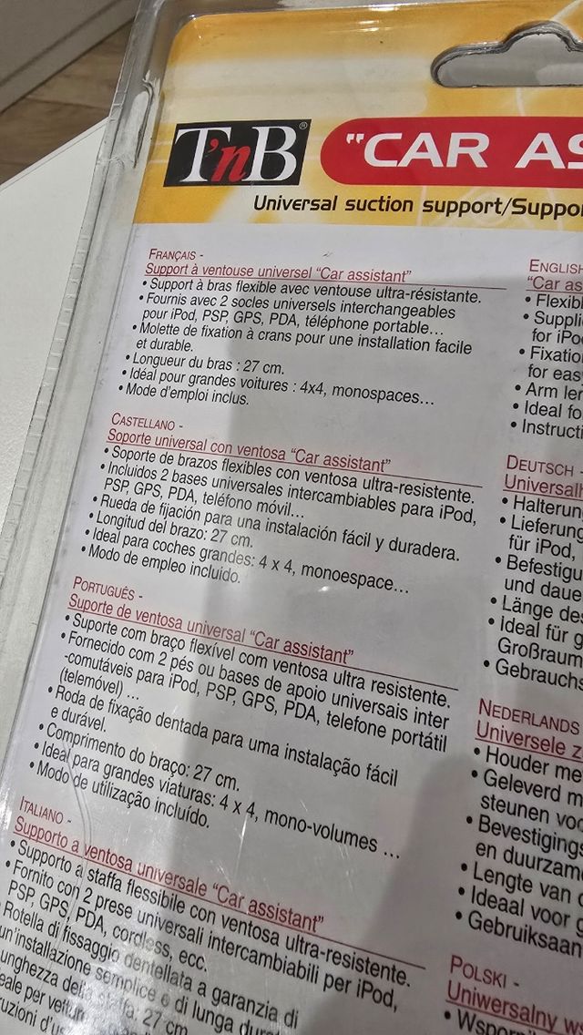 Soporte para móvil o GPS coche con ventosa