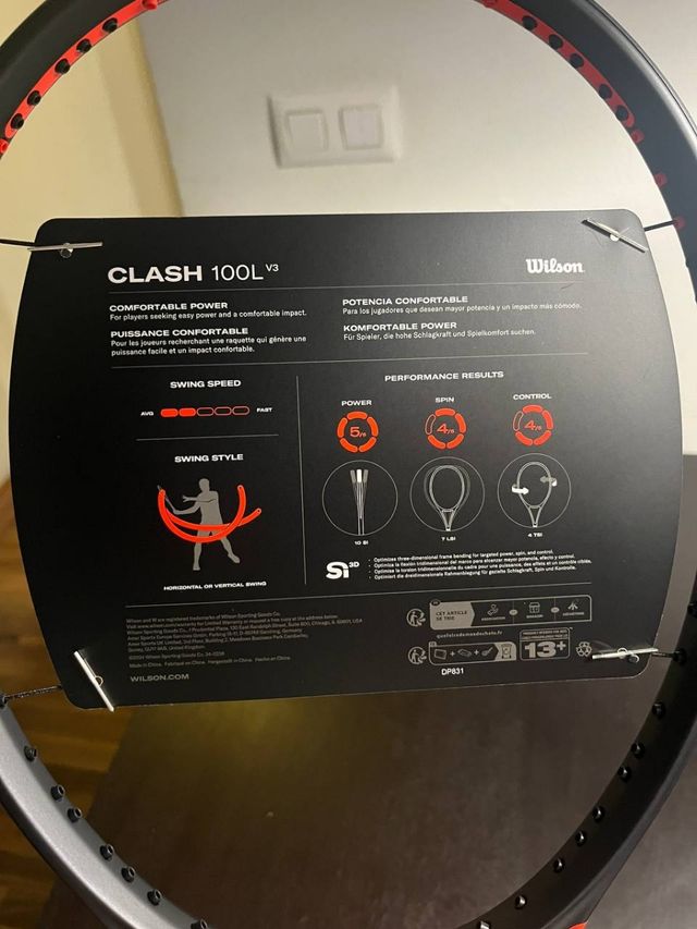 Raqueta Wilsonv3 100l como nueva