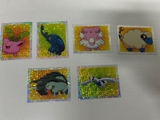 Cromos brillos Pokémon 2 colección Merlin año 2001