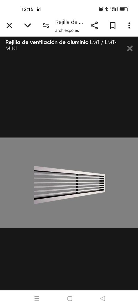 Rejilla ventilación aluminio