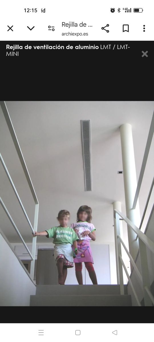 Rejilla ventilación aluminio