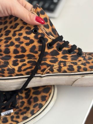 Tenis vans botas leopardo