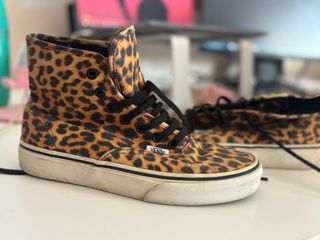 Tenis vans botas leopardo
