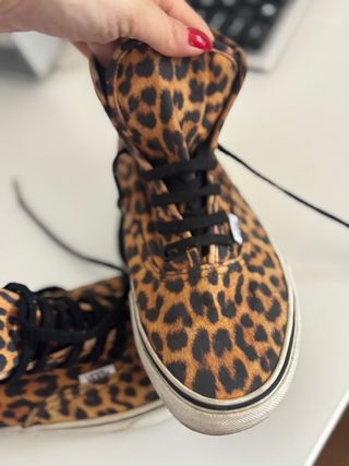 Tenis vans botas leopardo