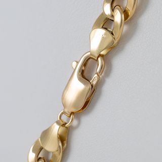 Cadena barbada de oro amarillo 18k 60cm