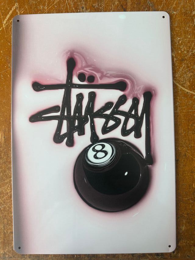 Stussy - Poster Targa Insegna in alluminio
