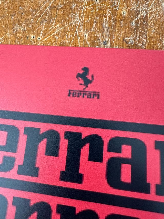 Ferrari - Poster Targa Insegna in Alluminio