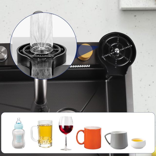 FREGADERO ACERO INOX NEGRO KIT 11 Piezas NUEVOS