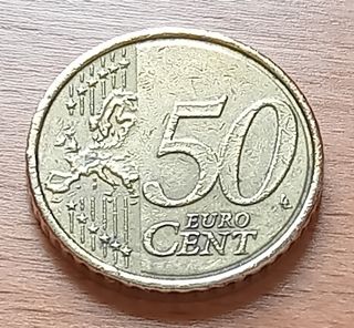 50 Céntimos de Euro Portugal 2010 Exceso Material