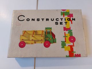 Set di costruzioni in legno per bambini anni '60