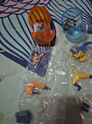 Figuras gashapon dragon ball,goku gamma1 y gamma 2