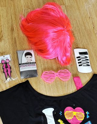 Disfraz años 80s talla M, adulto y adolescente