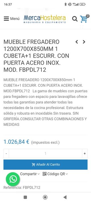 Fregadero Industrial