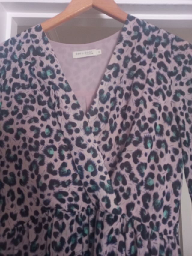 Vestido largo animal print