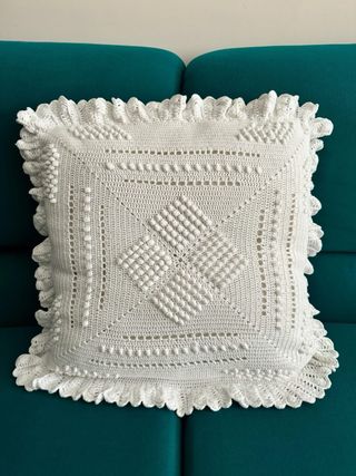 Colcha de ganchillo.