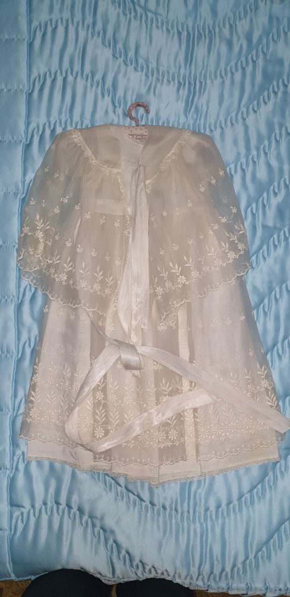 batón para bautizar vintage