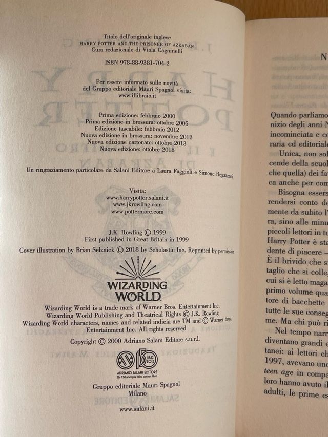 Harry Potter e il prigioniero di azkaban bollino