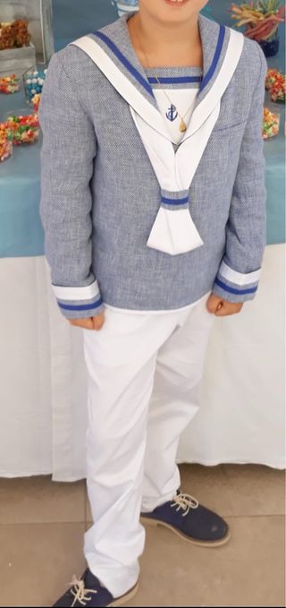 Traje de comunion niño precioso talla 8