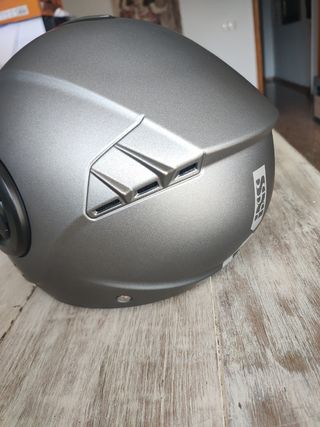 Casco moto jet gris metal XL