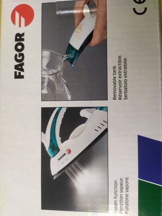 Plancha de ropa de viaje de vapor. Fagor. 
