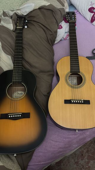 Guitarra Fender y Guitarra Recording King