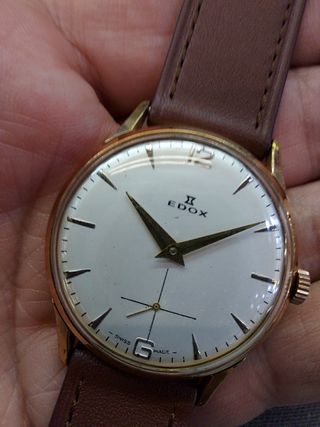 Reloj Edox Suiza mecánico antiguo