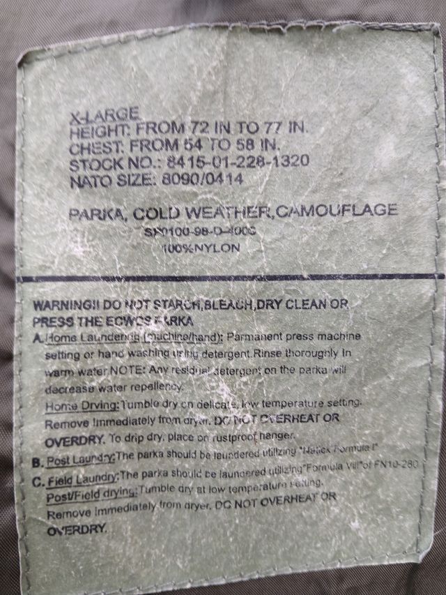 PARKA MILITARE U.S.A Woodland TG XL