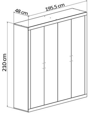 Armario 4 puertas grande de gran calidad