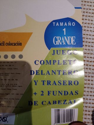 Fundas asientos coche juego completo a estrenar