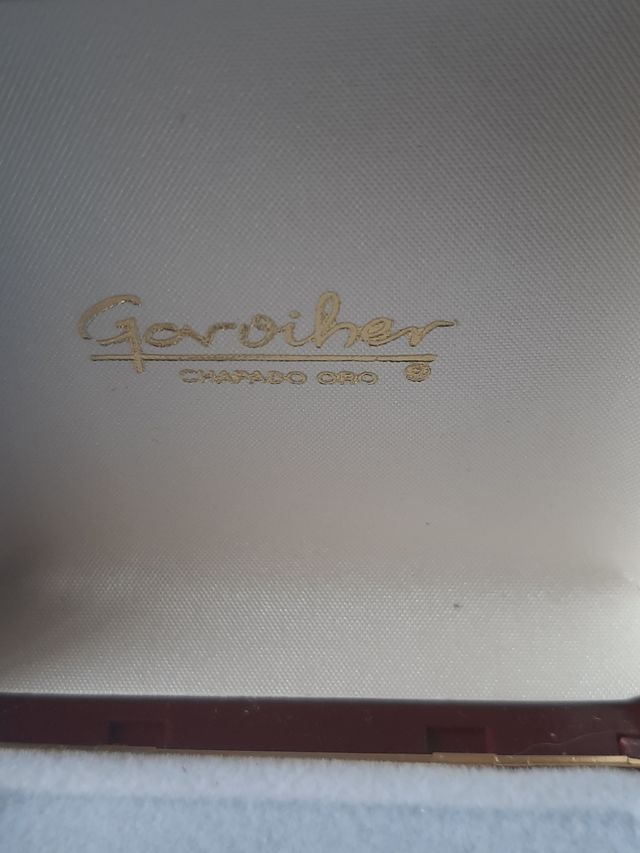 Chapado oro corbatero y gemelos 