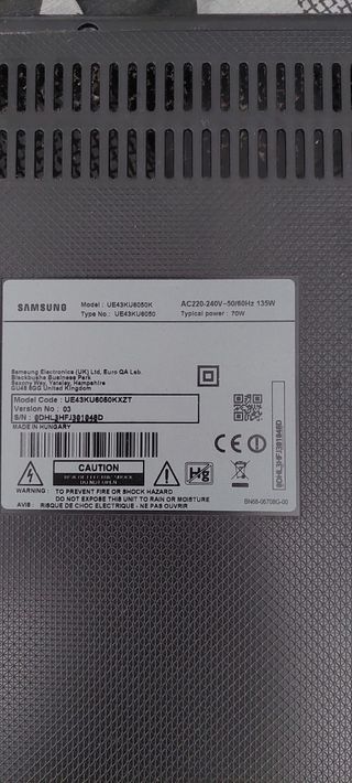 Despiece componentes samsung ue43ku6050k