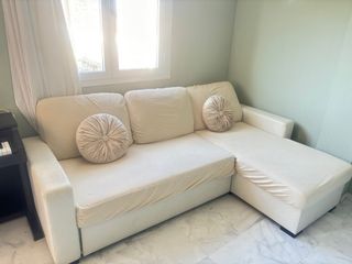 Sofa 3 plazas cama estorage amplio+2 cojin