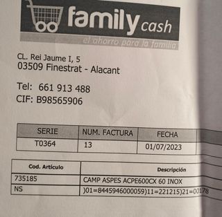 Campana extractora integrable