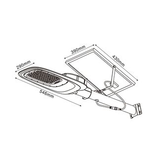 Farola Solar Led Dece Para Alumbrado Público 300W